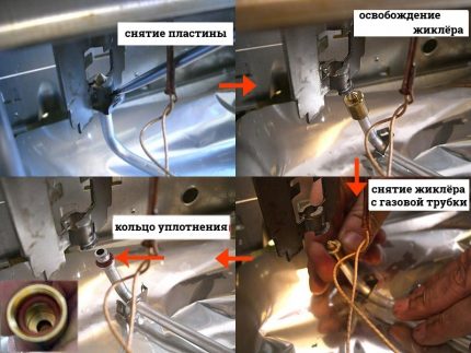 Séquence de retrait du jet