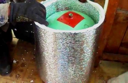 Isolation thermique d'une bouteille de gaz Izolon