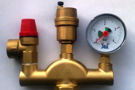 Isıtma sistemi güvenlik grubu Güvenlik grubu