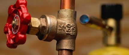 Vanne d'arrêt de gaz Vanne d'arrêt de gaz