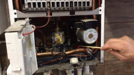 La structure interne de la chaudière Défaillances de l'électronique de la chaudière