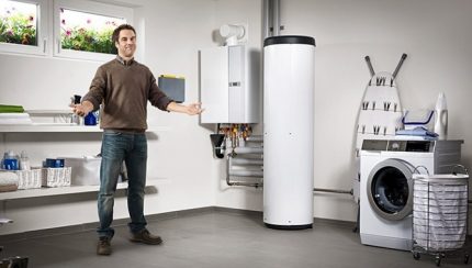 Fenêtre dans une chaufferie à gaz