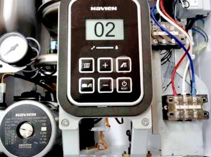 Code d'erreur 02 sur l'écran