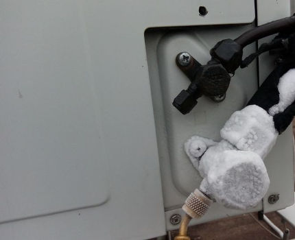 Rime sur un système de partage de système de gaz Congélation de tubes de gaz