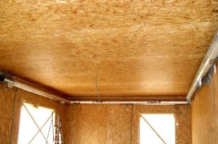 Lüftungskanal im SIP-Haus