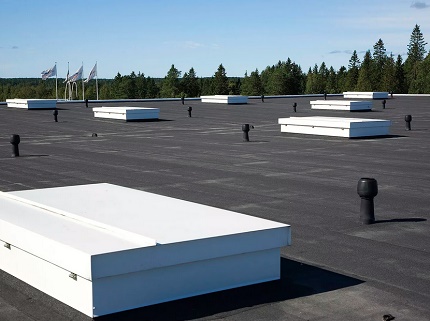 Ventilação de torta de telhado plano