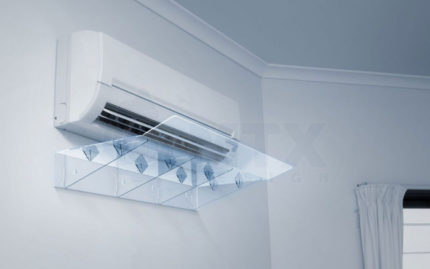 Air conditionné mural sur le mur de l'appartement Air conditionné mural sur le mur de l'appartement