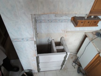 Disassembled ventilation box Disassembled ventilation box