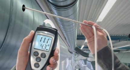 Équipement d'essai de ventilation