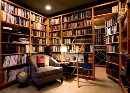 Library in a residential building