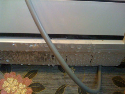 L'humidificateur tombe