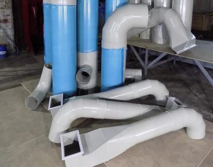 Dutos de ar de várias formas Dutos de ar de várias formas