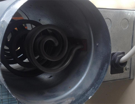 Le dispositif du système de chauffage à l'intérieur du conduit Le dispositif du système de chauffage à l'intérieur du conduit