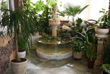 Fontes e plantas de interior