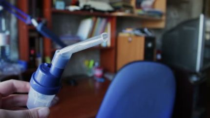 Utilisation d'un inhalateur professionnel