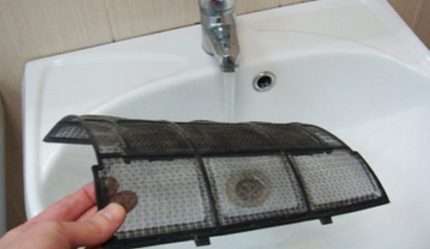Lavage du filtre du climatiseur Nettoyage grossier du filtre